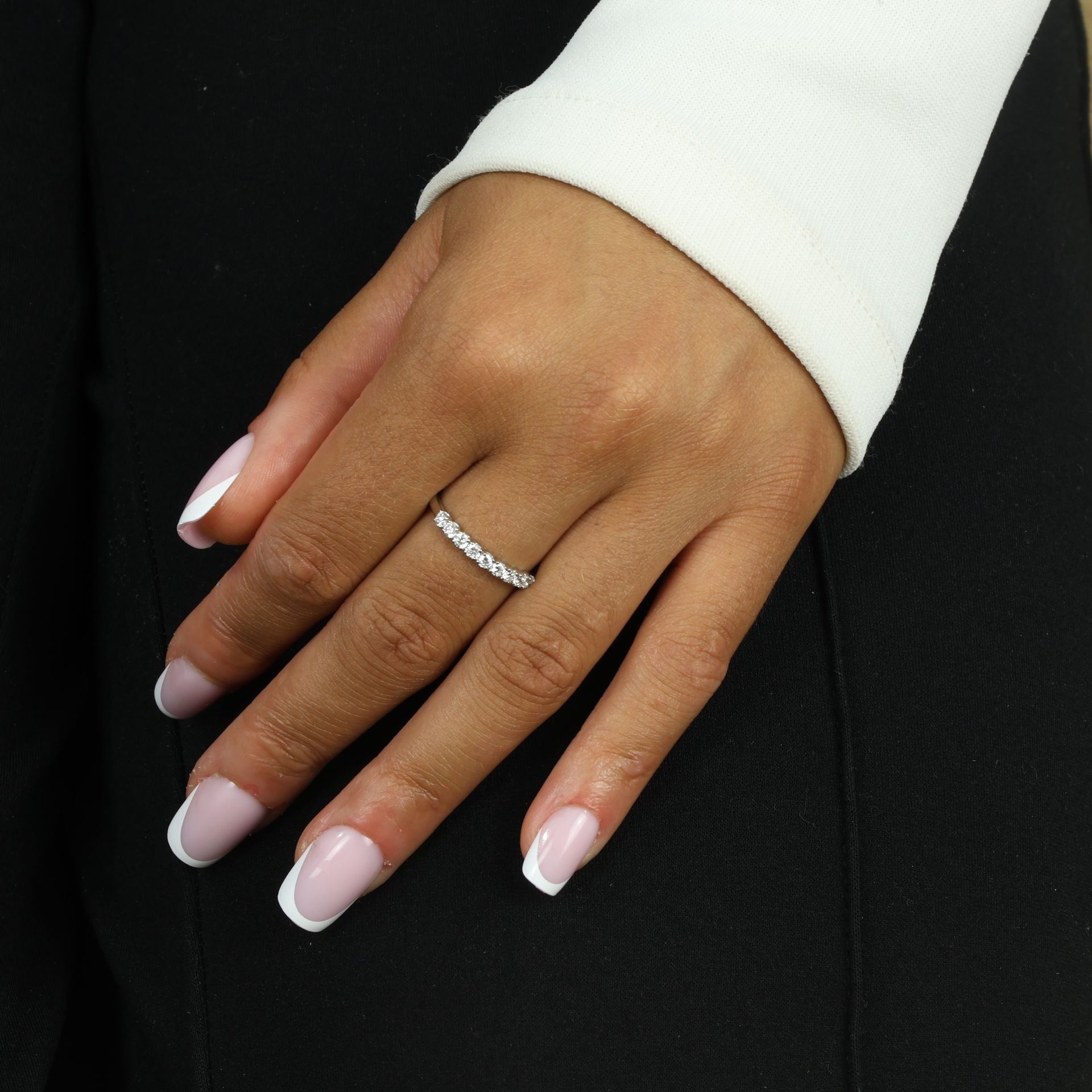 Bague en Or blanc 18k avec Diamants
