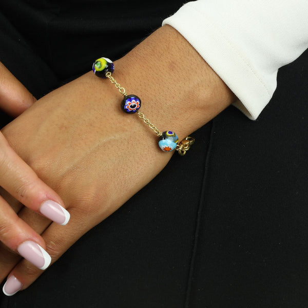 Bracelet Pomellato en Or jaune 18k avec Perles de Murano