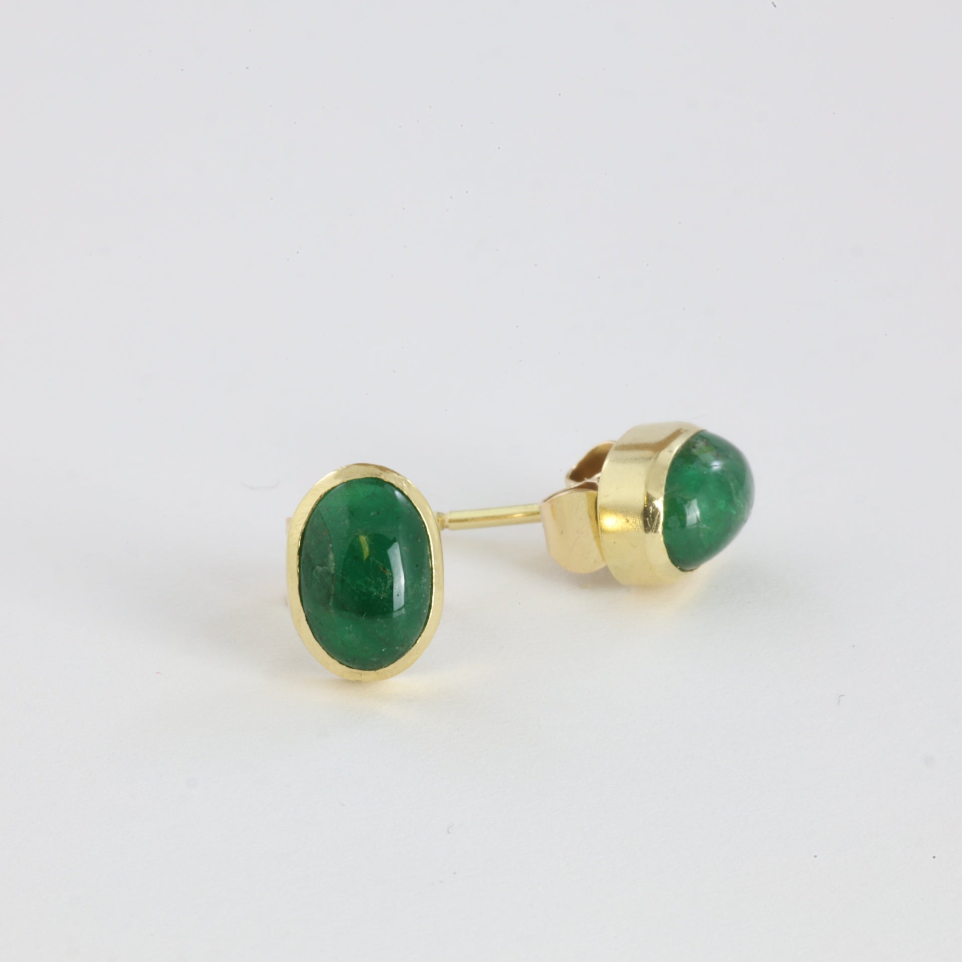 Collier en Or jaune 18K avec Diamants et Chrysoprase