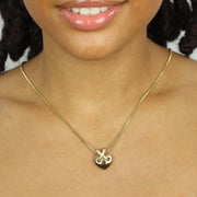 Pendentif Chaumet en Or jaune 18k avec Diamants - Motif "Coeur"
