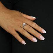 Bague en Or blanc 18k avec Diamants