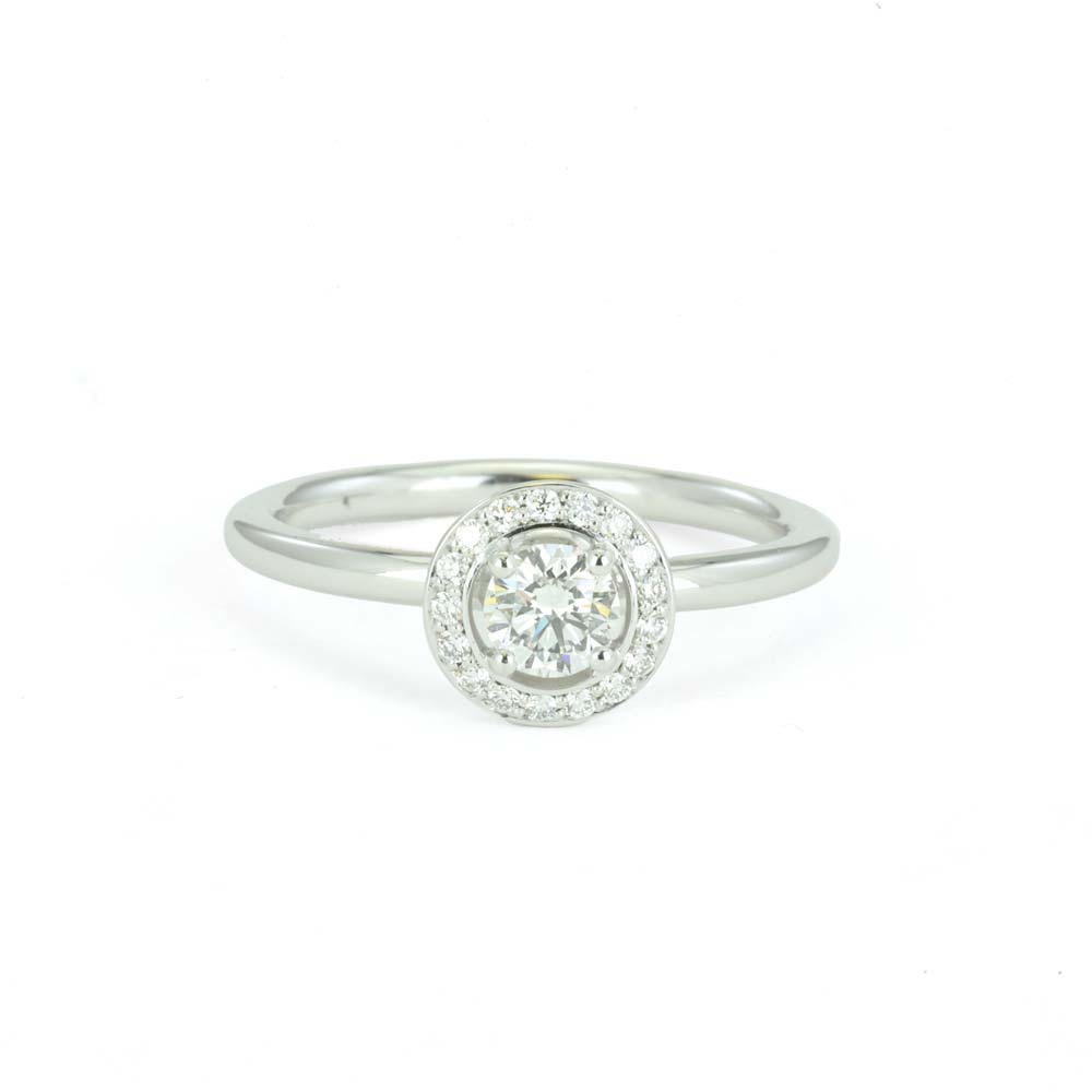 Bague en Or blanc 18k avec Diamants