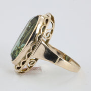 Bague en Or jaune 8k avec Verre taillé