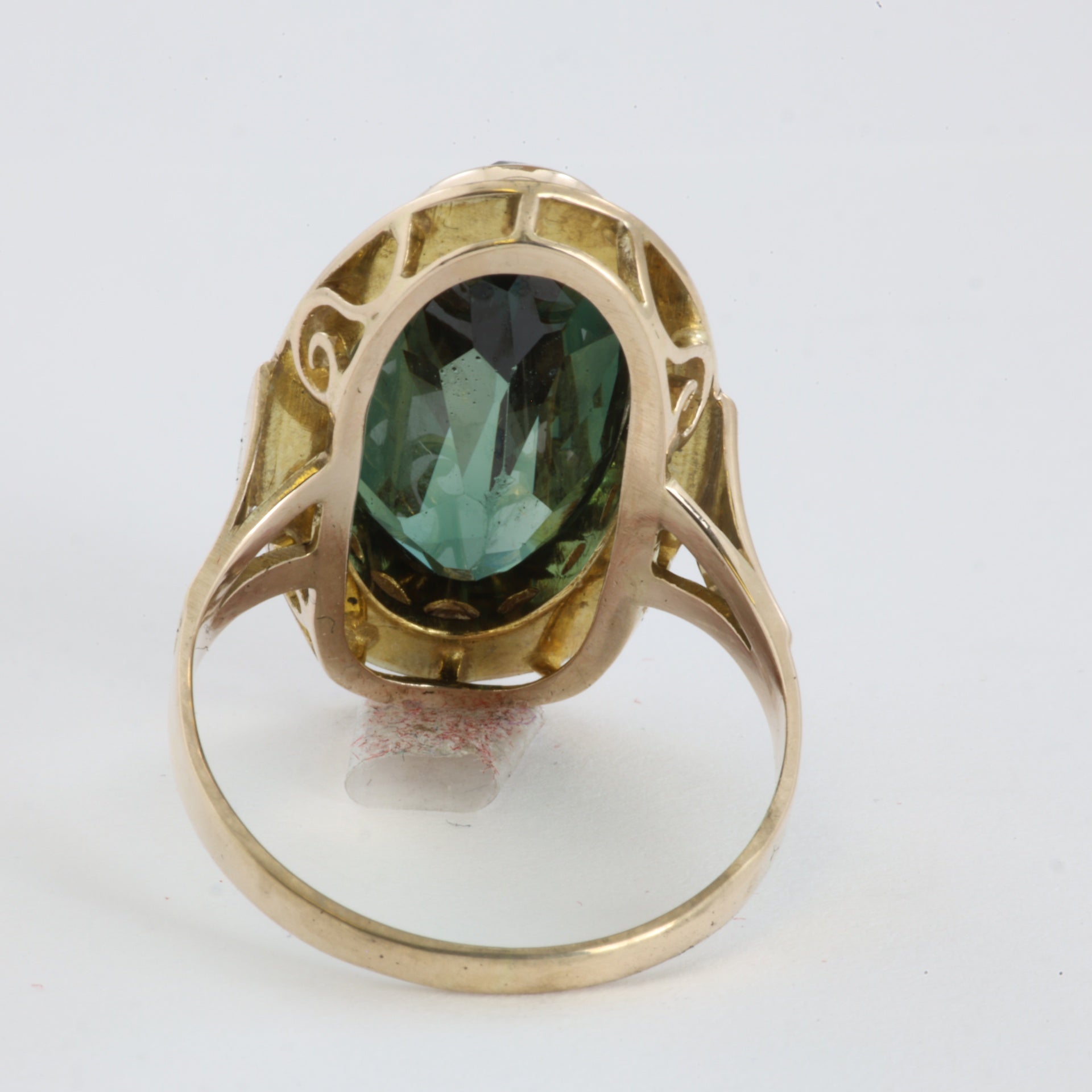 Bague en Or jaune 8k avec Verre taillé