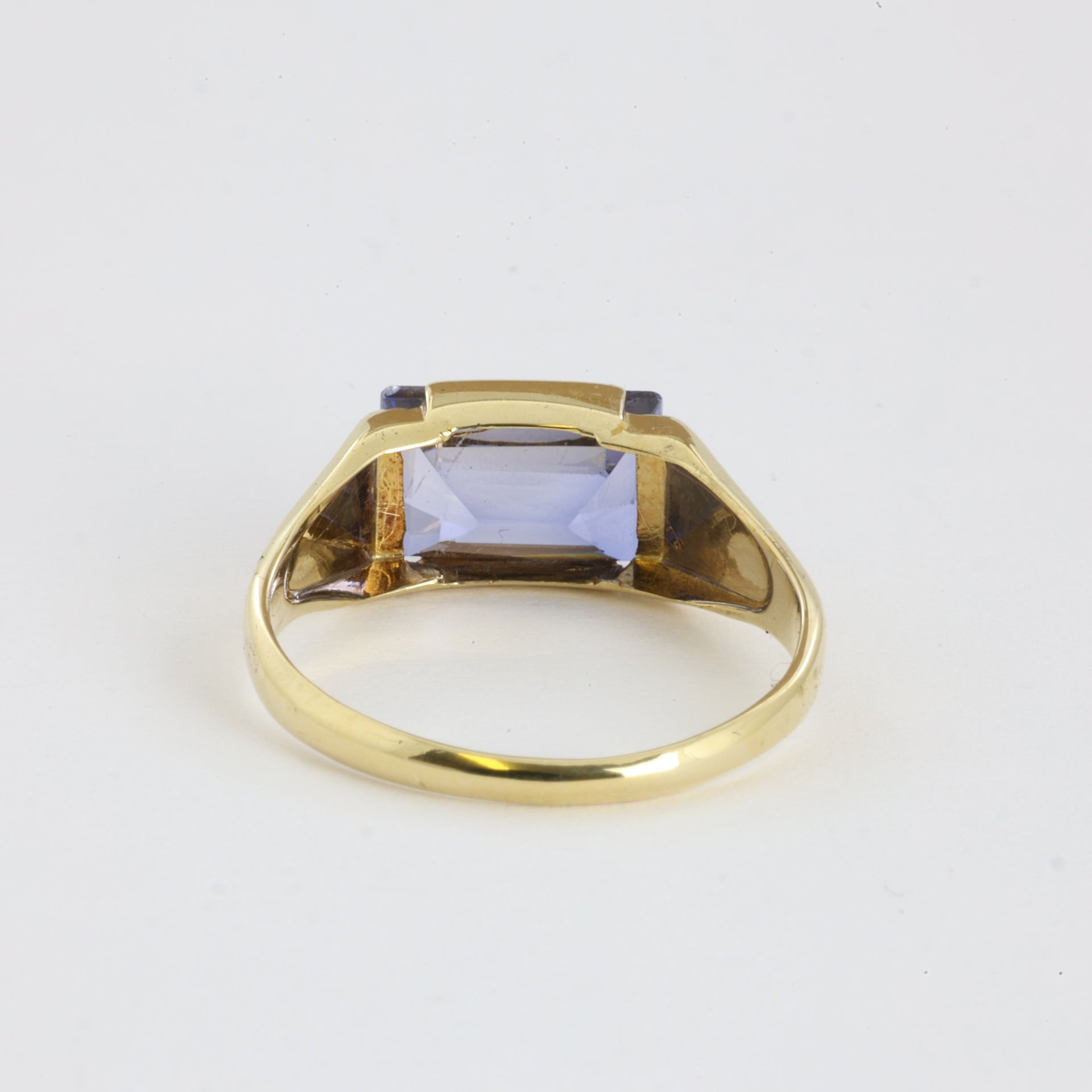 Bague en Or 18k avec Saphir Synthétique