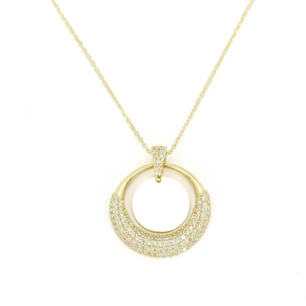 Collier en Or jaune 14k avec Zirconiums