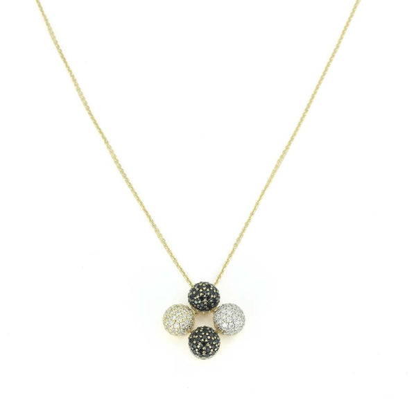 Collana in oro giallo 14K con zirconi