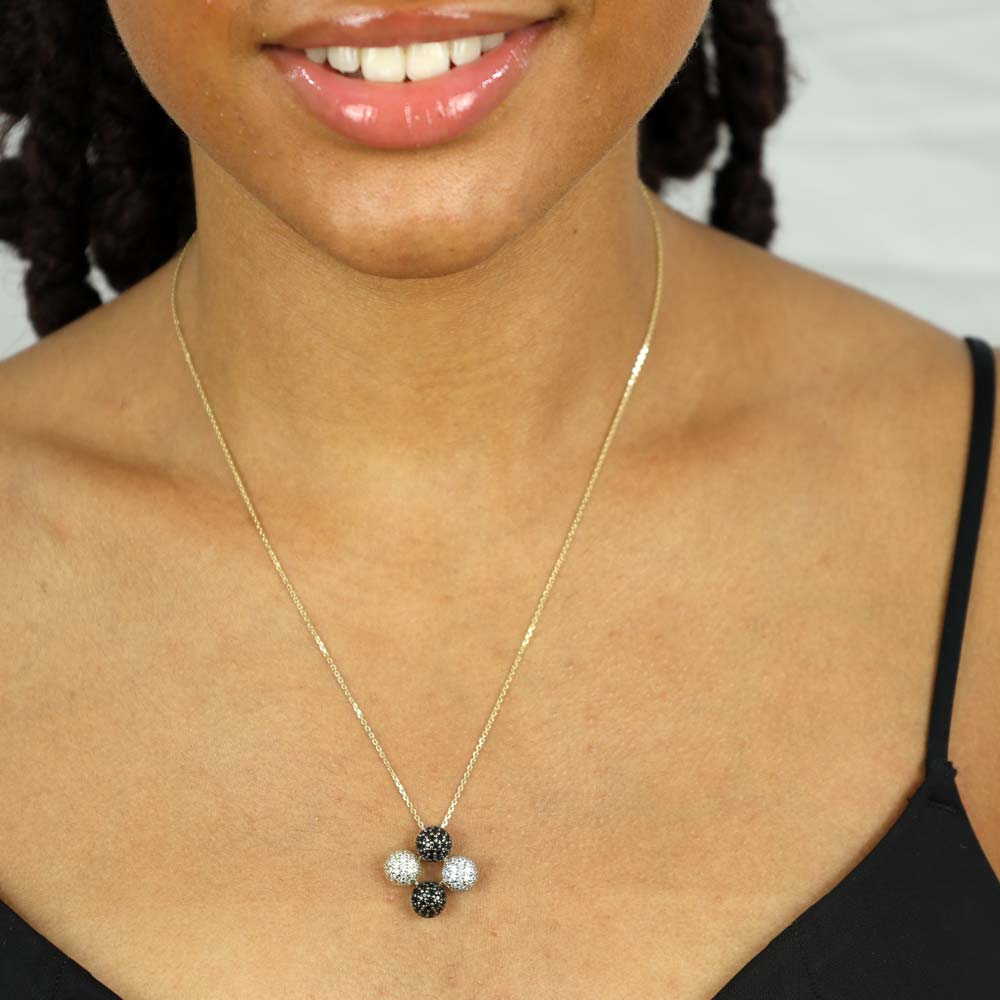 Collier en Or jaune 14K avec Zirconiums