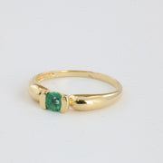Bague en Or jaune 18k avec Émeraude