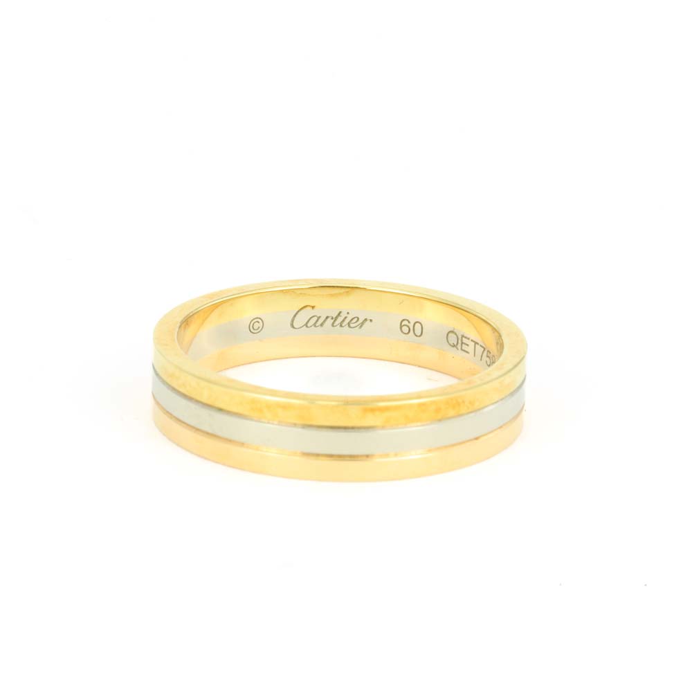 Bague Cartier trois Ors 18K - "Trinity" ligne