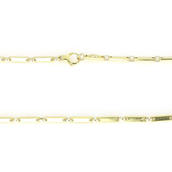 Collier en Or jaune 18K - Maille "Trombone"