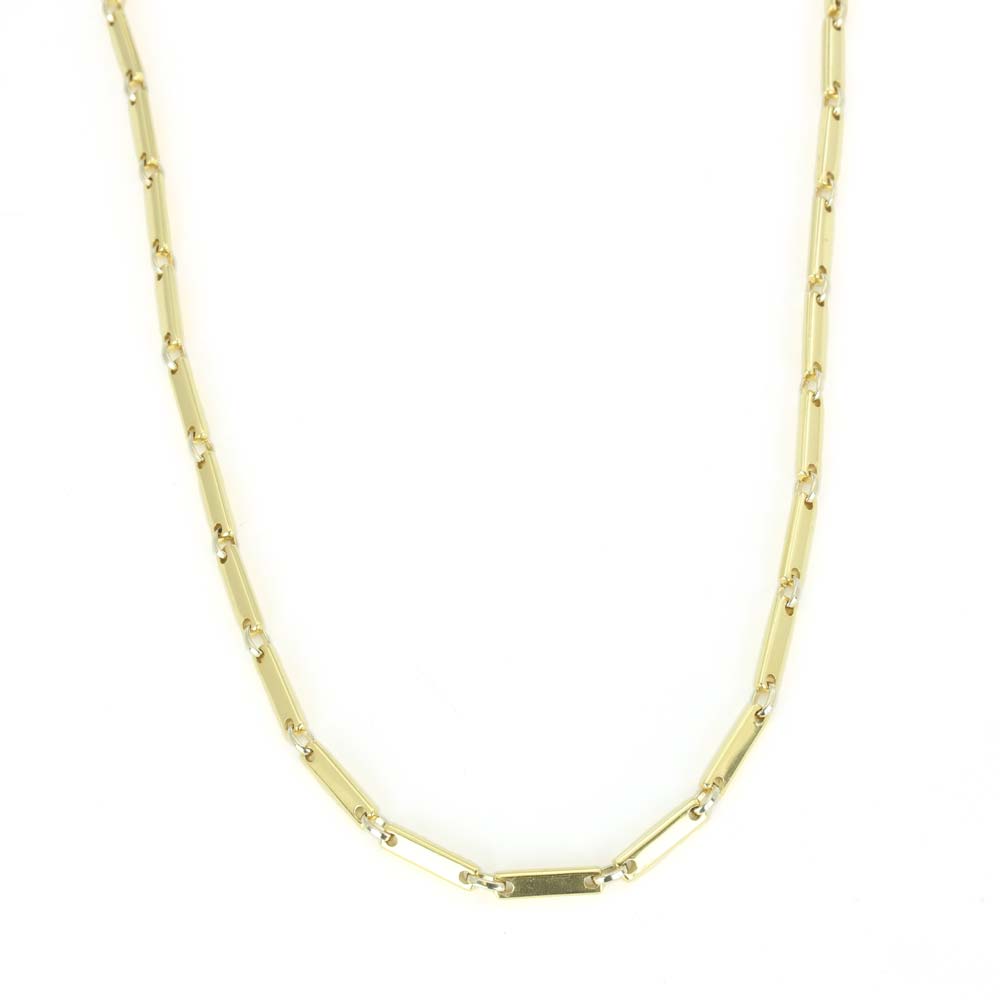 Collier en Or jaune 18K - Maille "Trombone"