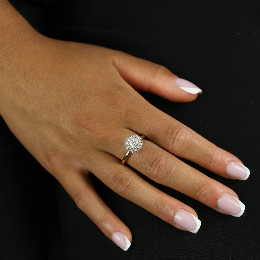 Bague en Or rose 18K avec Diamants