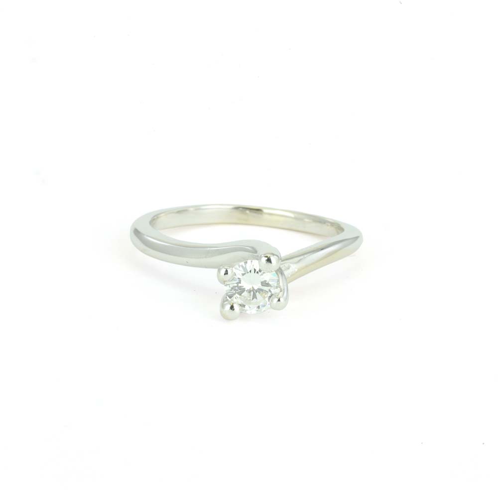 Bague en Or blanc 18k avec Diamant