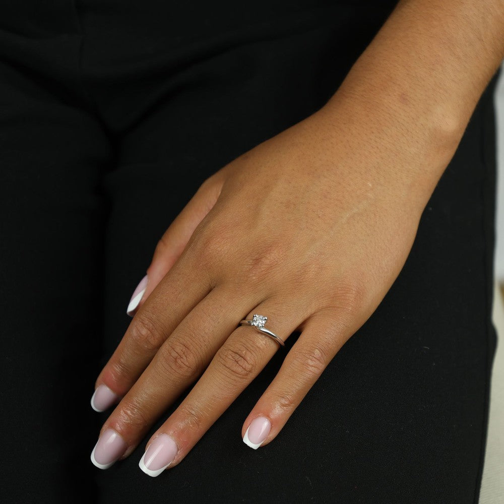 Bague en Or blanc 18k avec Diamant