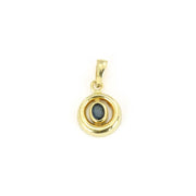 Pendentif en Or jaune 18K avec Saphir