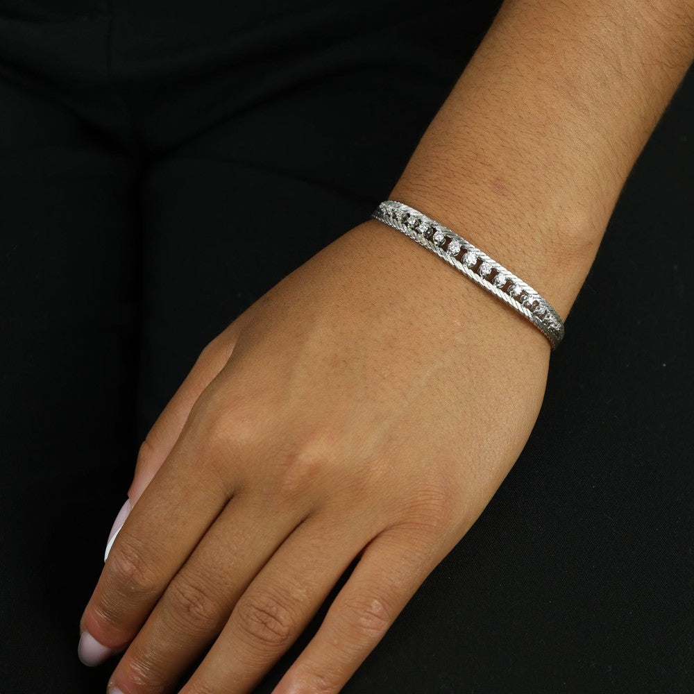 Bracelet en Or blanc 18K avec Diamants