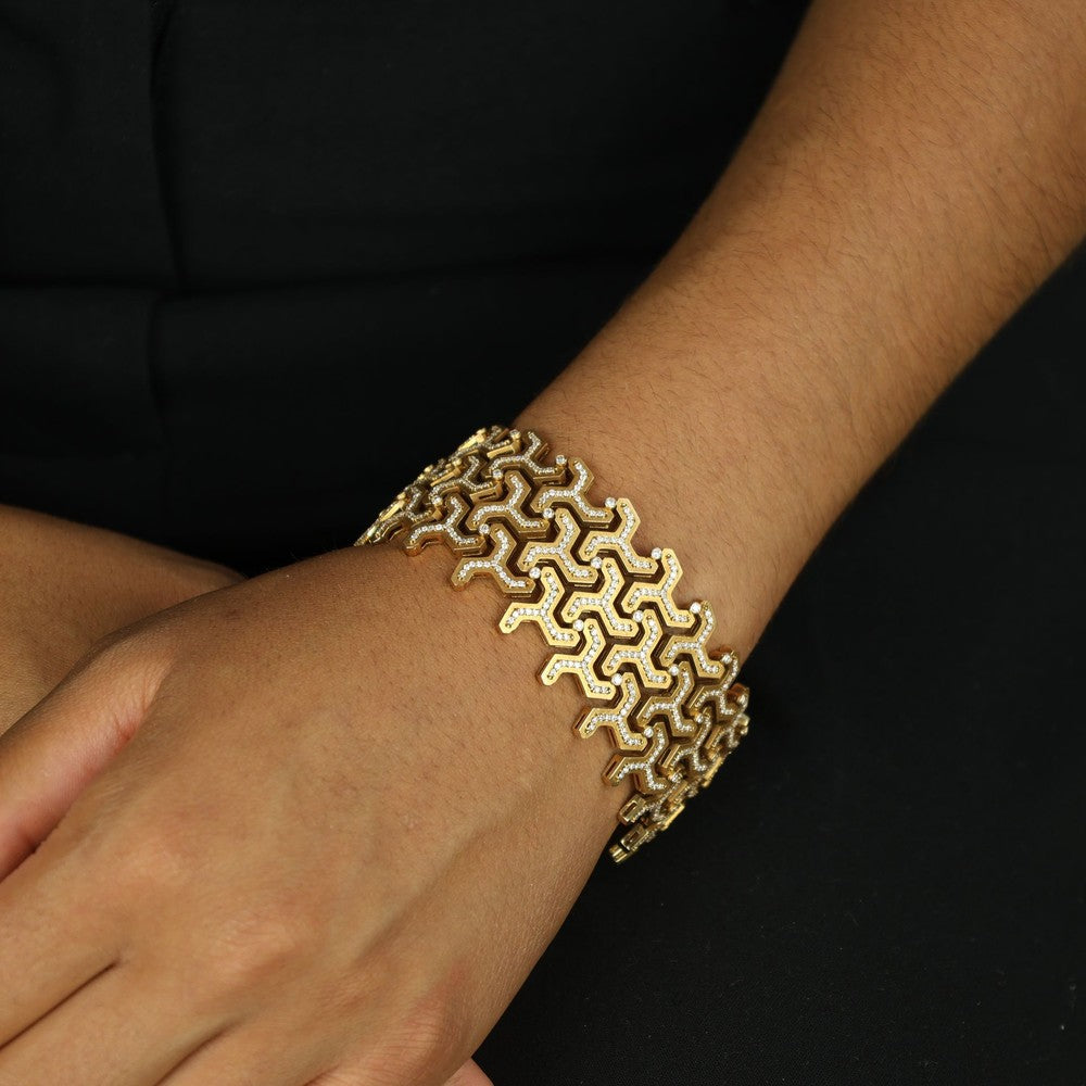 Bracelet en Or jaune 18K "Armaggan" avec Diamants