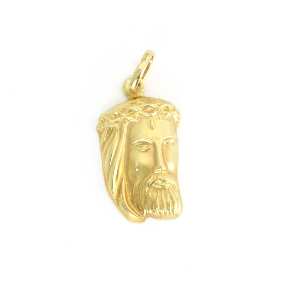 Pendentif en Or jaune 18k - Motif "Tête du Christ"