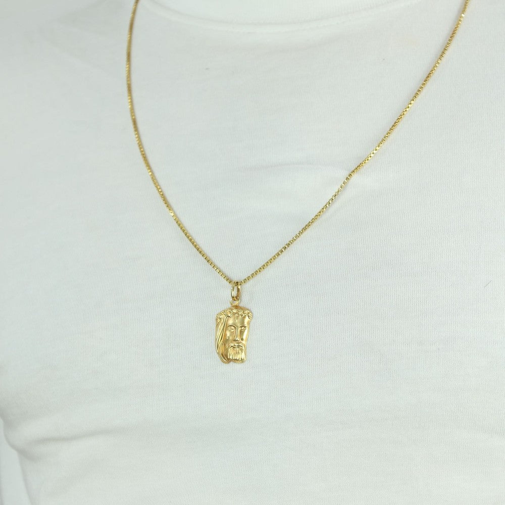 Pendentif en Or jaune 18k - Motif "Tête du Christ"