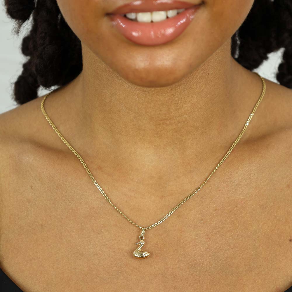 Pendentif en Or jaune 18k - Motif "Cigne"