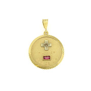 Pendentif en Or jaune 18k avec Rubis Syntétique - "Plus hier que demain"