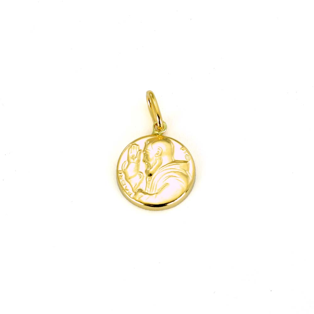 Pendentif en Or jaune 18k - Padre Pio