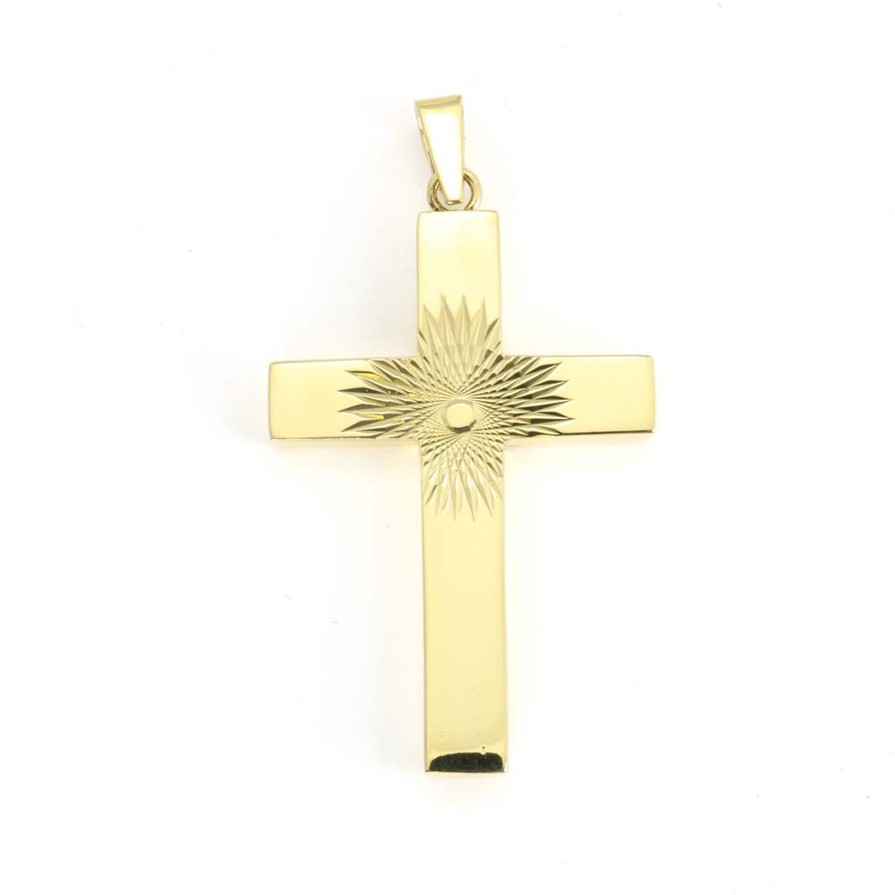 Pendentif en Or jaune 18k - Croix