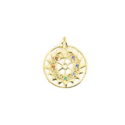 Pendentif en Or jaune 18k - Motif "Solaire"