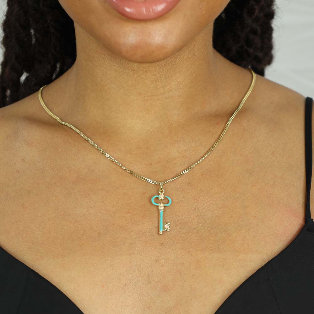 Pendentif en Or jaune 18k - Motif "Clé"