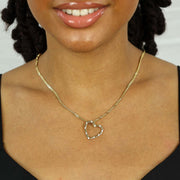 Pendentif en Or jaune 18k avec Zirconiums - Coeur