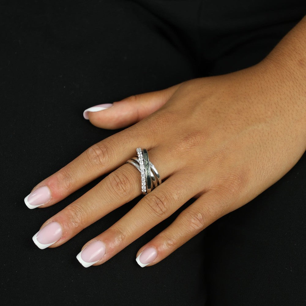 Bague Emporio Armani en argent 925 avec Zirconiums