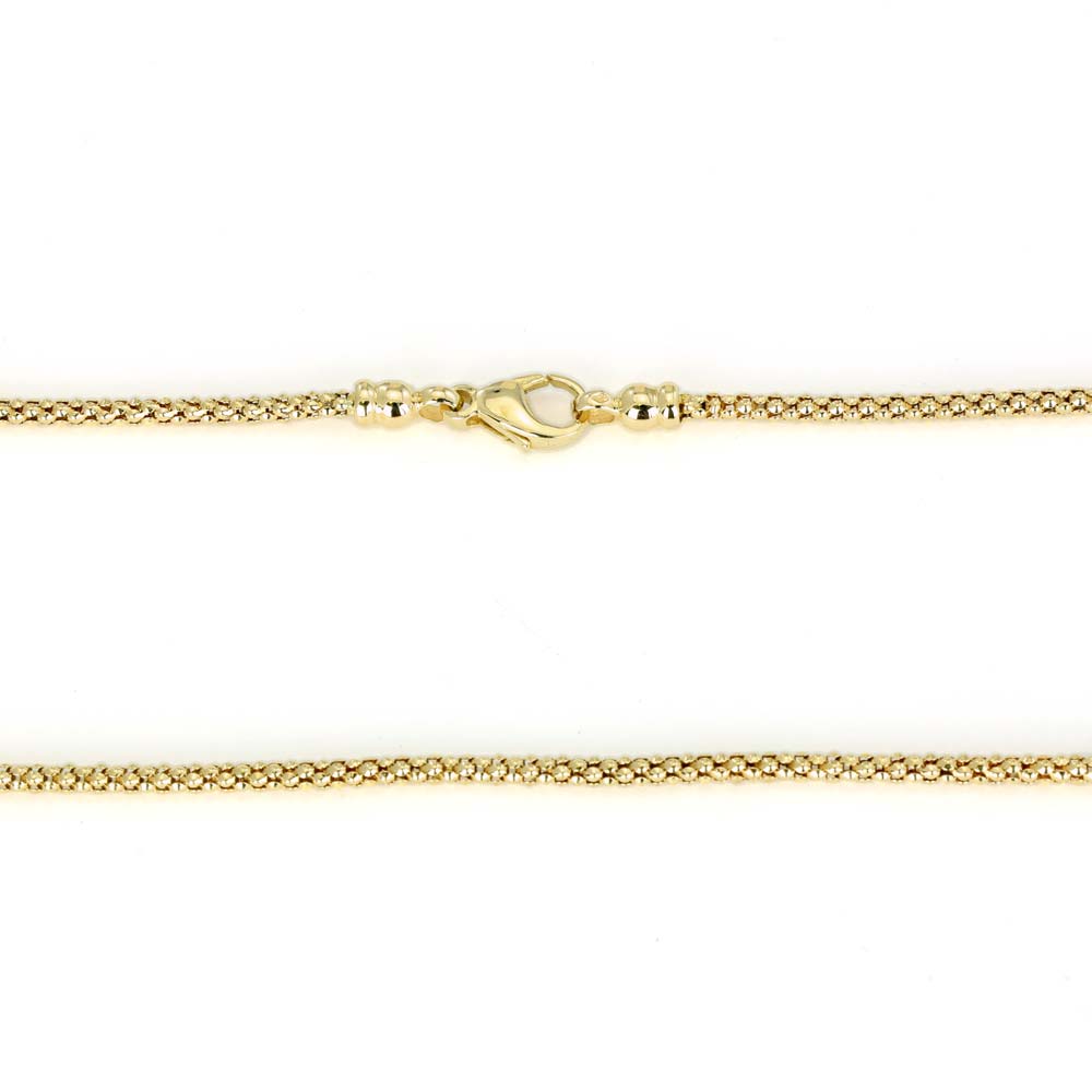 Chaine en Or jaune 18K - Maille "Popcorn"