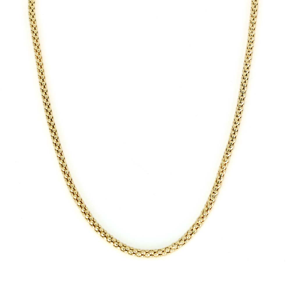 Chaine en Or jaune 18K - Maille "Popcorn"