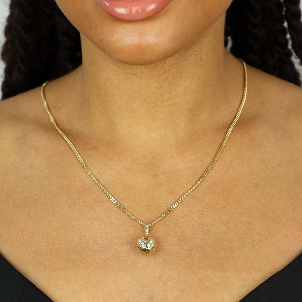 Pendentif deux Ors 18k - Motif "Ballon de Football"