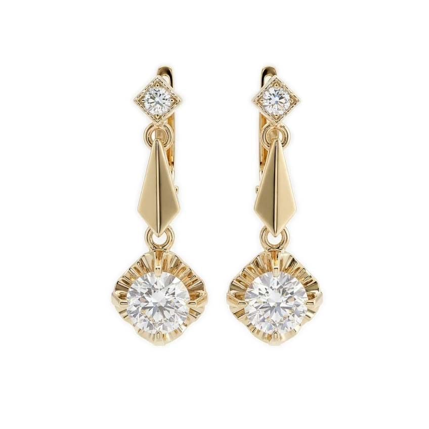 Boucles d'oreilles en Or jaune 18k