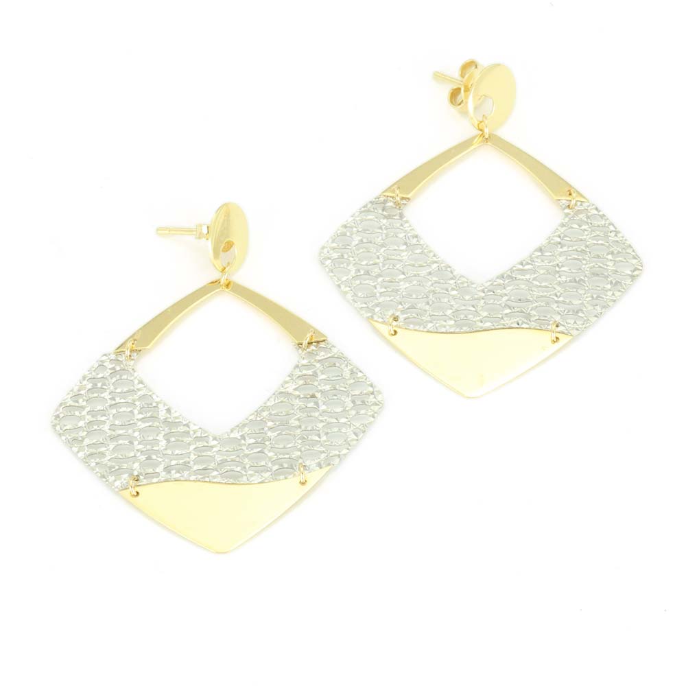Boucles d'oreilles deux Ors 18k