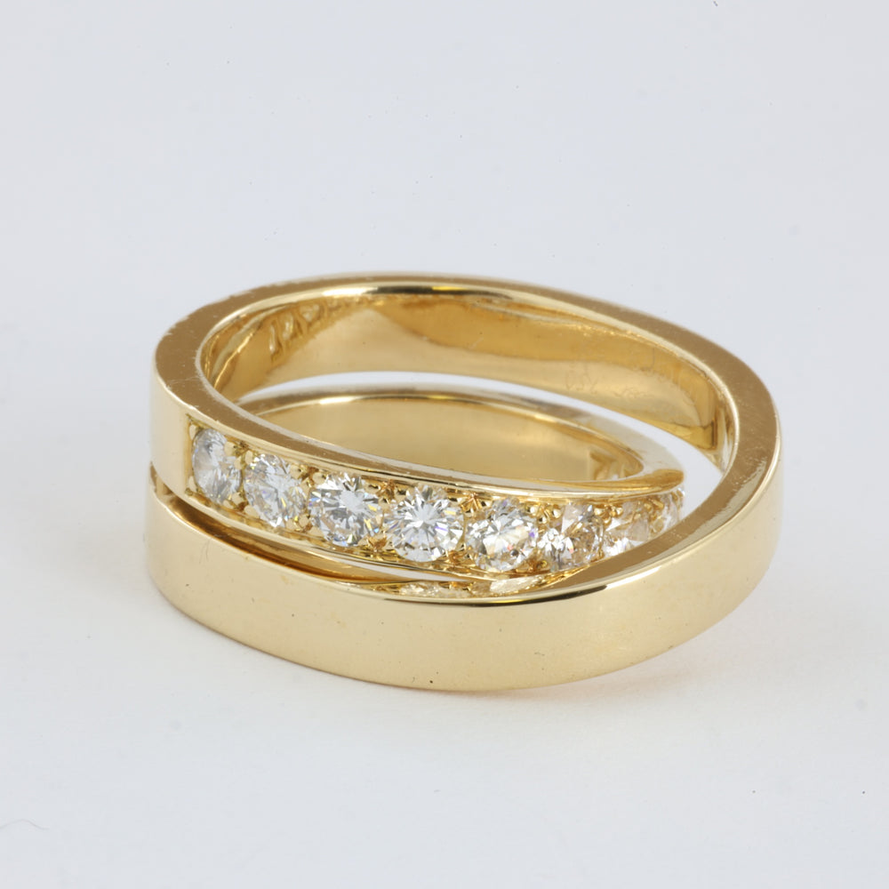 Bague Cartier en Or jaune 18k avec Diamants