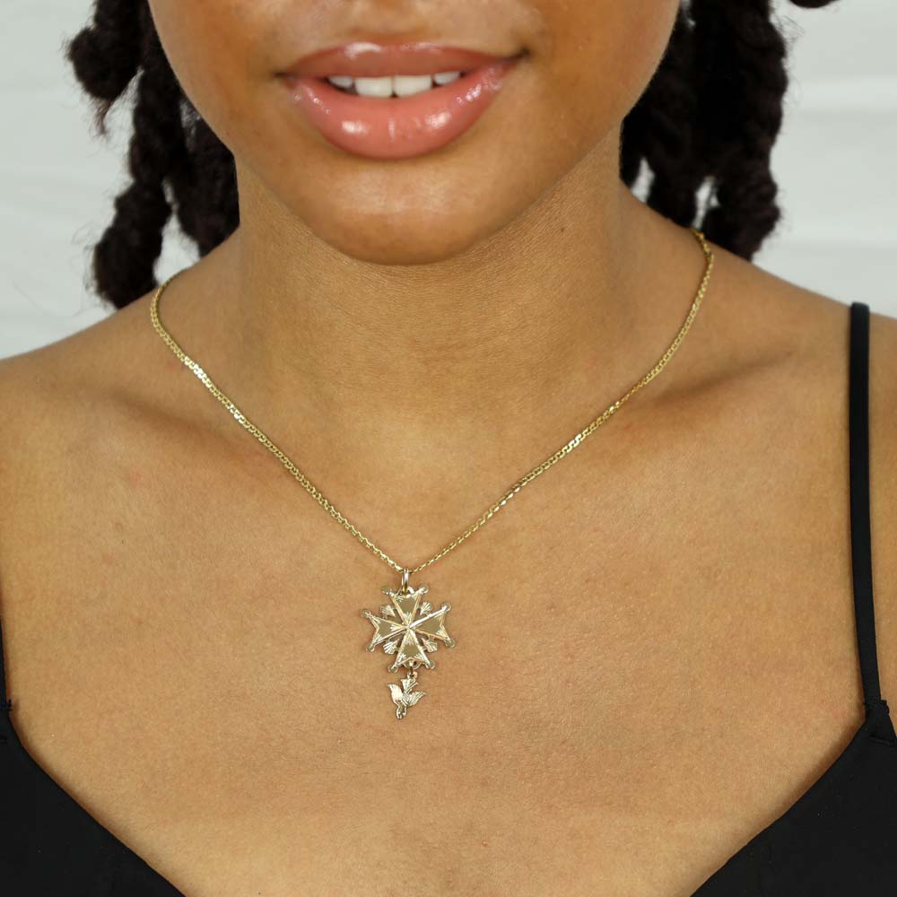 Pendentif en Or jaune 18k - Croix de Malte "Saint-Jean"