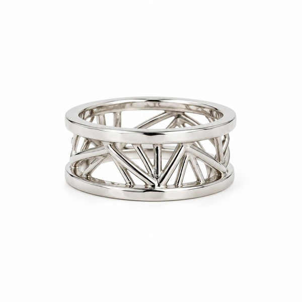 Bague en argent 925 moderne avec batonets