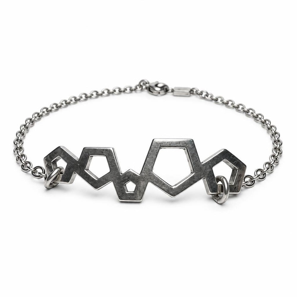 Armband aus 925er Silber mit Wabenmuster