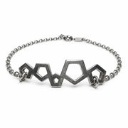 Bracciale in argento 925 con motivo a nido d'ape