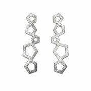 Boucles d'oreille 925 motif nid d'abeille